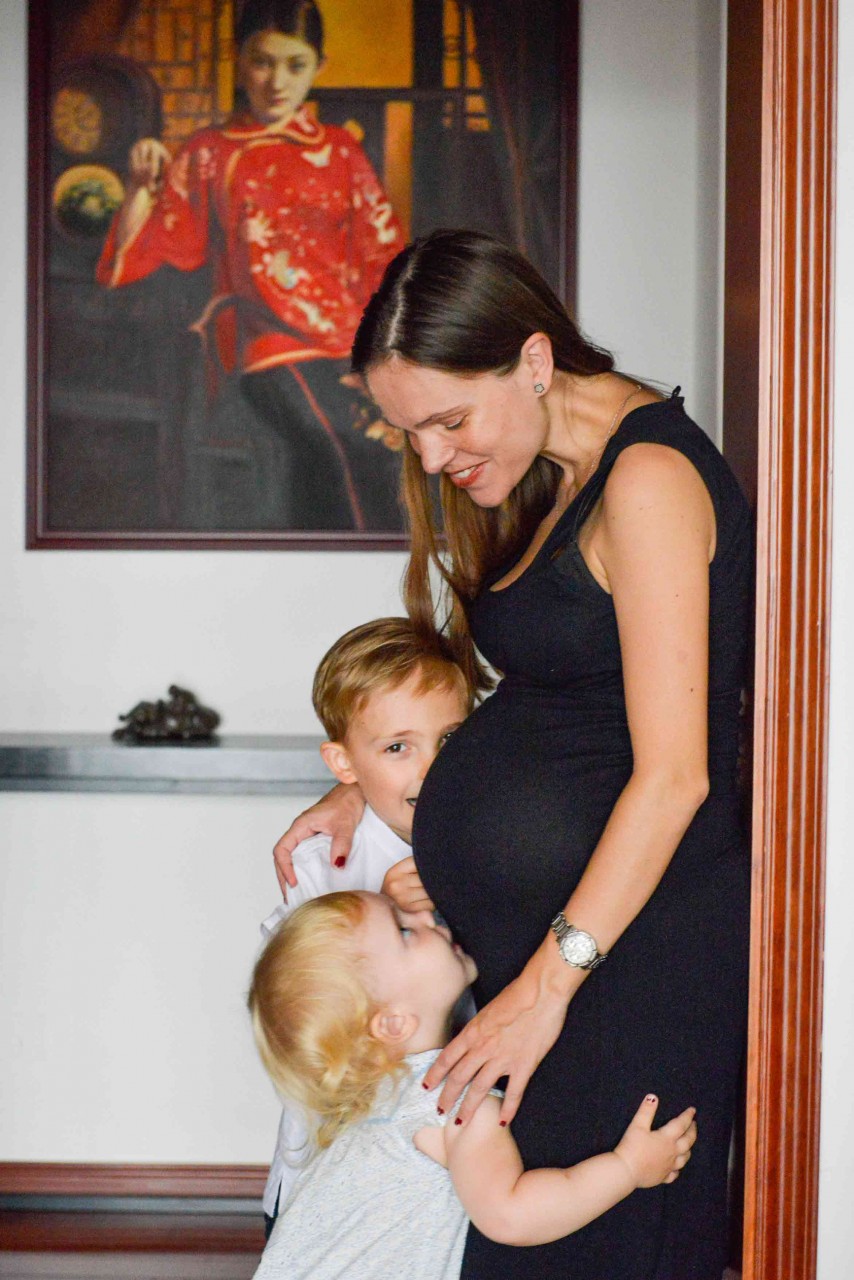 Maternity portrait in London